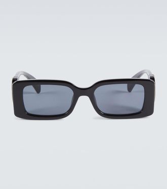 Gucci Occhiali da sole rettangolari con logo