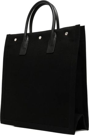Saint Laurent Womens Rive Gauche Tote Black Leather