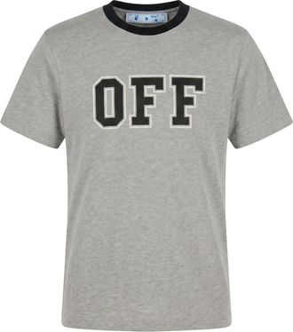Off-white Katoenen T-shirt - Heren - T-shirts - Grijs - M - Katoen - Tops