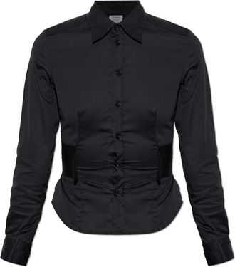 VETEMENTS Turtleneck Shirt met Elastische Tailleband - Dames - Overhemden - Zwart - XS - Katoen - Overhemden