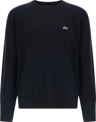 Lacoste Logo Patch Sweater Maglioni Blu-Uomo