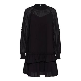 Kaffe Kakirsten Jurk - Dames - Jurken - Zwart - Maat: 2XL Viscose