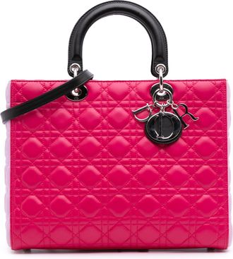 Dior Pre-owned Womens Lady Tophandle Bag - Dusty Pink Leather - One Size