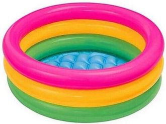 Trade Shop Trade Shop - Piscina Bagnetto Gonfiabile 3 Anelli Rotonda Bambini Spiaggia Mare 60x25cm