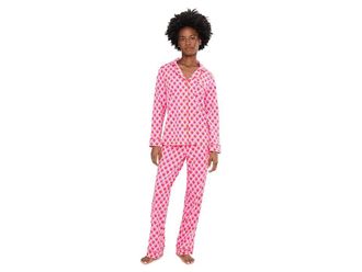 Bedhead Pajamas Long Sleeve Classic Cotton Knit Pajama Set Womens Pajama Sets Scallop : LG (US 12-14), Cotton/Down