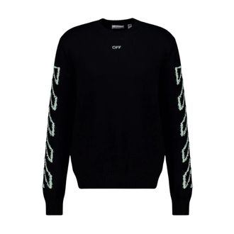 Off-white Diag Outline Knit Jumper - male - Off White - Round-neck Knitwear - Black - M - Knitwear