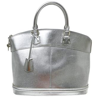 Louis Vuitton Suhali Lockit Leather Silver Leather Handbag (Pre-Owned)