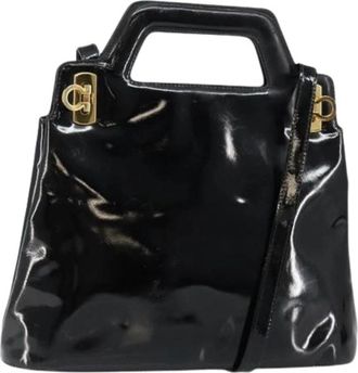 Ferragamo Pre-owned Leren Handtas - Dames - Vintage Handtas - Zwart - ONE Size - Leer - Vintage