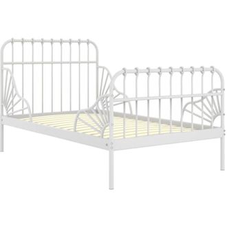 vidaXL Vidaxl - Cama Extensible Sin Colch&oacute;n Metal Blanco 80x130/200 Cm