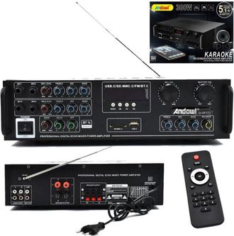Trade Shop Trade Shop - Amplificatore 300w 5.1 Bluetooth Usb Fm Mp3 Funzione Karaoke Telecomando Q-gf777