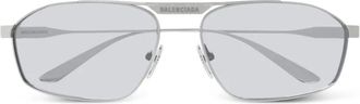Balenciaga Occhiali da sole con montatura stile pilota - Argento