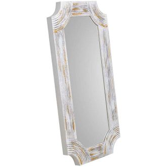 Wanderlust Deco Wanderlust Deco - Espejo Rectangular De Madera Con Relieve Gris 60x120x5