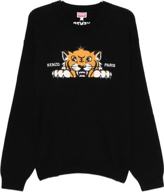 Kenzo Zwarte Crew Neck Sweater - Heren - Sweatshirts - Zwart - XL - Hoodies & sweatvesten