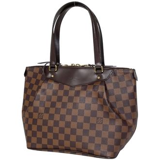 Louis Vuitton Brown Damier Canvas Handbag Tote Bag (Pre-Owned)