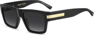 Dsquared2 D2 0198/S Zonnebrillen - Heren - Zonnebrillen - Zwart - 55 MM - Accessoires