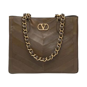 Valentino Garavani Laseine Shopping Bag - female - Valentino Garavani - Shopping Bags - Brown - ONE SIZE - Bags
