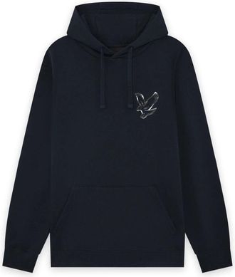 Lyle & Scott Hoodies & sweatvesten, Heren, Blauw, XL, Chrome Eagle Graphic Hoodie
