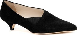 Amalfi By Rangoni Ammit Pointed Toe Kitten Heel Pump in Black Cashmere at Nordstrom, Size 6.5