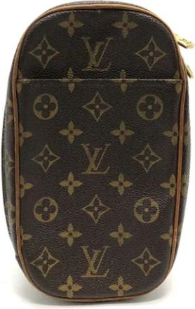 Louis Vuitton Tweedehands Canvas Louis Vuitton tassen - Dames - Vintage Schoudertas - Bruin - ONE Size - Vintage