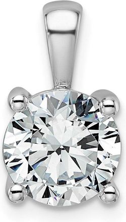 Diamond2Deal 14k Gold 2 Ct Round Lab Grown Diamond Solitaire Pendant