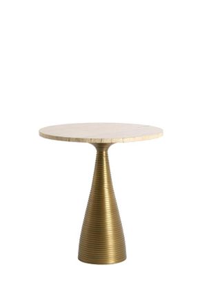 Light & Living Mesa Auxiliar Marr&oacute;n De Metal Robusta Light & Living Bahia