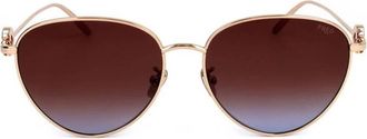 Fred Perry Brown Blue Cat Eye Ladies Sunglasses FG40031U-CL 33F 56