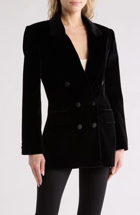 Frame Denim Slim Double Breasted Blazer in Black at Nordstrom Rack, Size 10