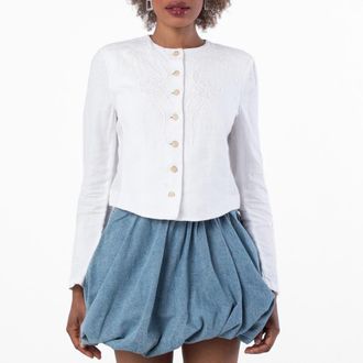 Polo Ralph Lauren Long-Sleeve Linen Jacket, Size 4