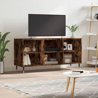 vidaXL Vidaxl - Mueble De Tv Madera De Ingenier&iacute;a Roble Ahumado 103,5x30x50 Cm