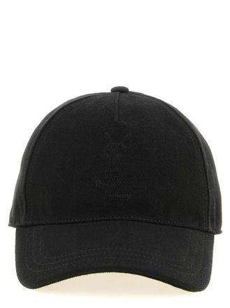 Saint Laurent Black Logo Baseball Hat