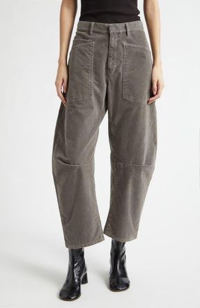 Nili Lotan Shon Corduroy Pants in Sage Grey at Nordstrom, Size 00