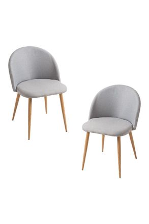 Regalos Miguel Regalos Miguel - Packs Sillas Comedor - Pack 2 Sillas Vint Tela - Gris Claro
