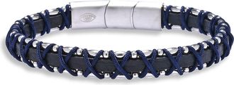 Eye Candy Los Angeles Mens Lucas Cord & Leather Bracelet in Black at Nordstrom Rack