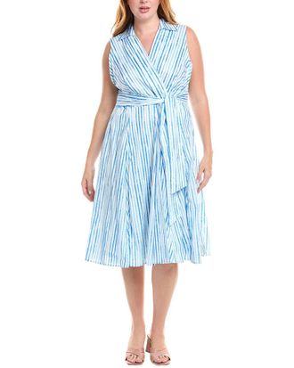 Tahari by ASL Tahari Asl Plus Tie Waist Midi Dress