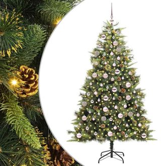 vidaXL &Aacute;rbol De Navidad Artificial Con Ramas Plegables Y Conos 180 Cm Vidaxl