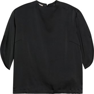 Herno Satin Top in 9300 Nero at Nordstrom, Size 42