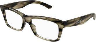 Balenciaga Square Optical Frame - Heren - Brillen - Bruin - 56 MM - Leer - Accessoires