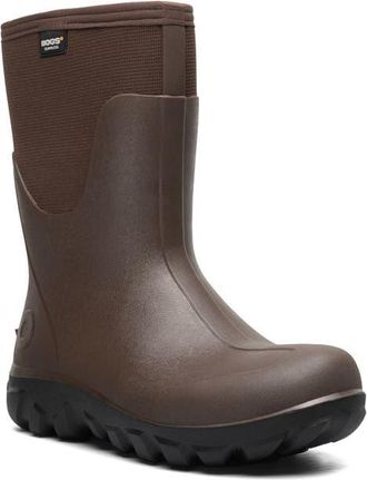 Bogs Classic Seamless Mid Waterproof Boot in Brown at Nordstrom, Size 14