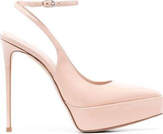 Le Silla Uma 130mm patent-leather platform pumps - women - Calf Leather/Calf Leather/Calf Leather/Rubber - 37.5 - Pink