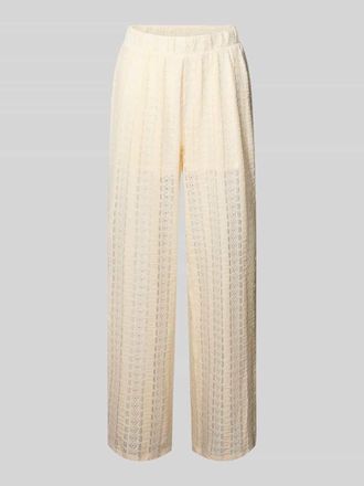 Vero Moda Weite Hose mit Spitzenmuster Modell CASSANDRA in Offwhite, Gr&ouml;&szlig;e XL