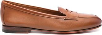 Santoni leather loafers - Brown