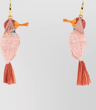 Prada raffia earrings