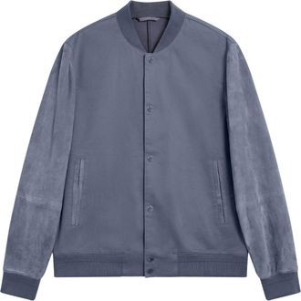 Ted Baker Liams Bomberjack Van Katoenen Twill En Su&egrave;de In Blauw