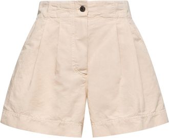 Moncler Moncler Cotton & Linen Blend Shorts, Women, Beige, Size: Xs
