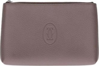 Cartier Pre-owned Clutches, female, Beige, Size: ONE SIZE Pre-owned Fabric Pouch