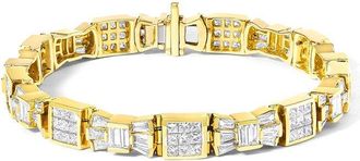 House of Brilliance Haus Of Brilliance 14K 9.01 Ct. Tw. Diamond Link Bracelet