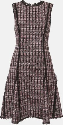 Oscar De La Renta Oscar De La Renta Pink/black Tweed Sleeveless Dress