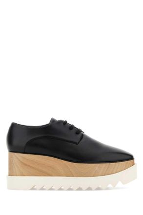 Stella McCartney Elyse Lace-Up Alter Platform Flat - Black