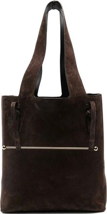 Strathberry Melody Tote Suede Suede Chocolate