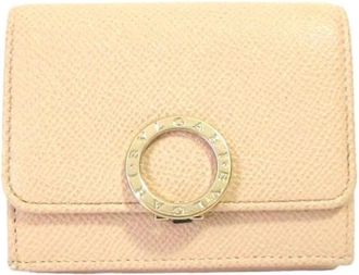 Bulgari Pre-owned Wallets, female, Beige, Size: ONE SIZE Pre-owned Trifold Wallet